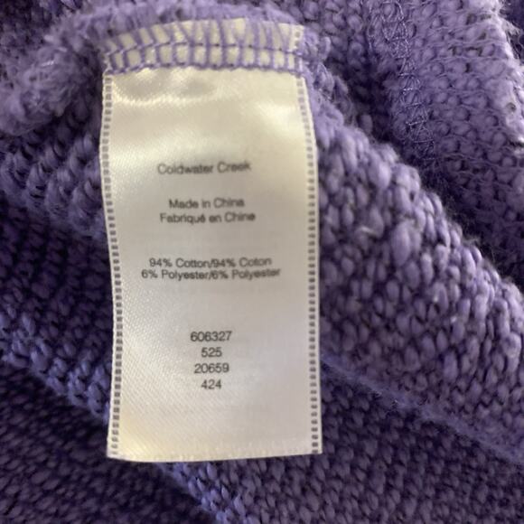 Coldwater Creek Completely at Ease Tunic Purple Womens Size XL Cowl Neck Sweater - Picture 5 of 6
